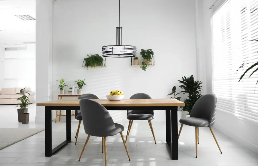 Lansing 3-Light Pendant with White Fabric Shade - Image 12