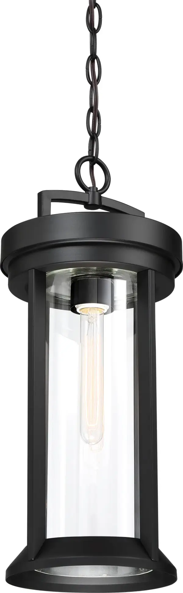 Huron Outdoor Hanging Lantern - Aged Bronze with Clear Glass - Image 4