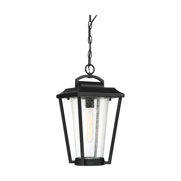 The Lakeview hanging lantern brings classic carriage house elegance to outdoor spaces with its aged bronze finish and clear seeded glass. Perfect for creating instant curb appeal at entryways or adding vintage character to patios.