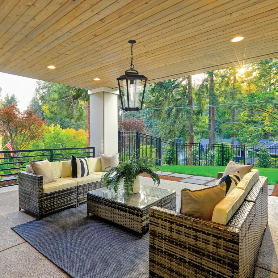 Lakeview Outdoor Hanging Lantern in Aged Bronze - Image 8