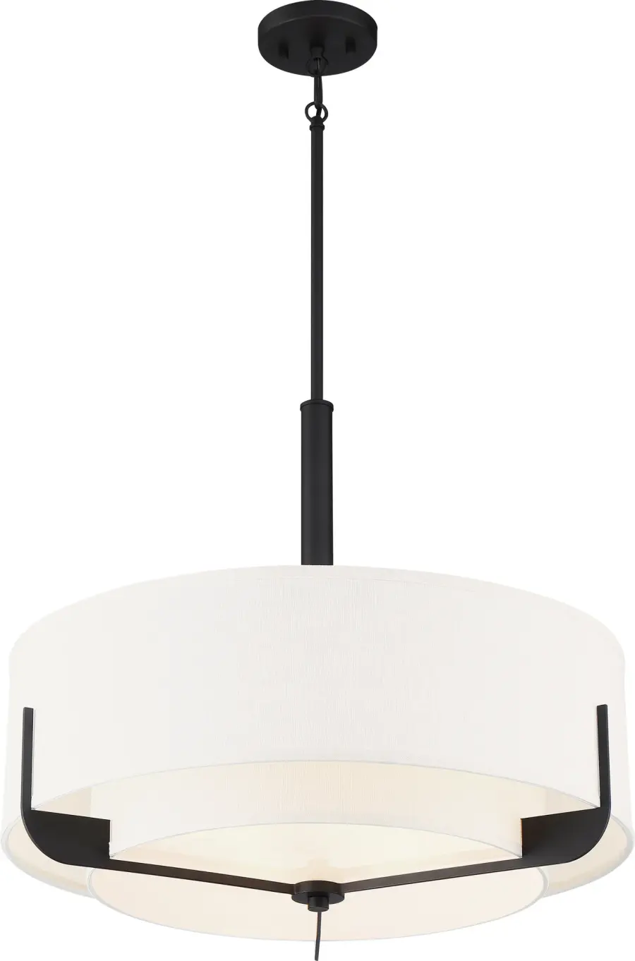 Frankie 4-Light Pendant in Aged Bronze with White Glass - Image 2
