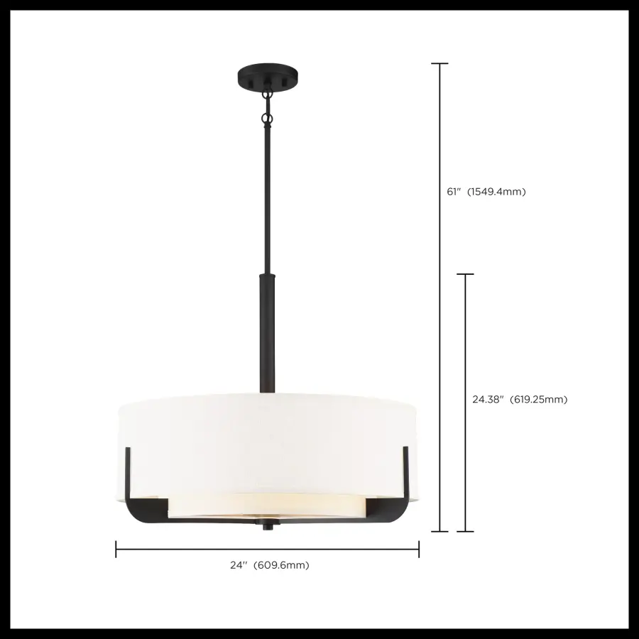 Frankie 4-Light Pendant in Aged Bronze with White Glass - Image 5