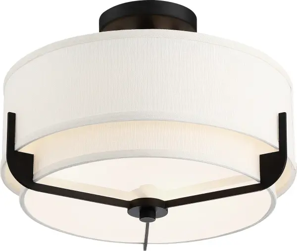 Frankie 3-Light Semi-Flush Mount in Aged Bronze - Image 2