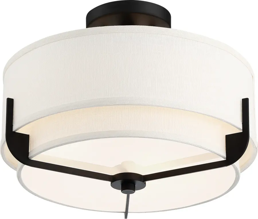 Frankie 3-Light Semi-Flush Mount in Aged Bronze - Image 2