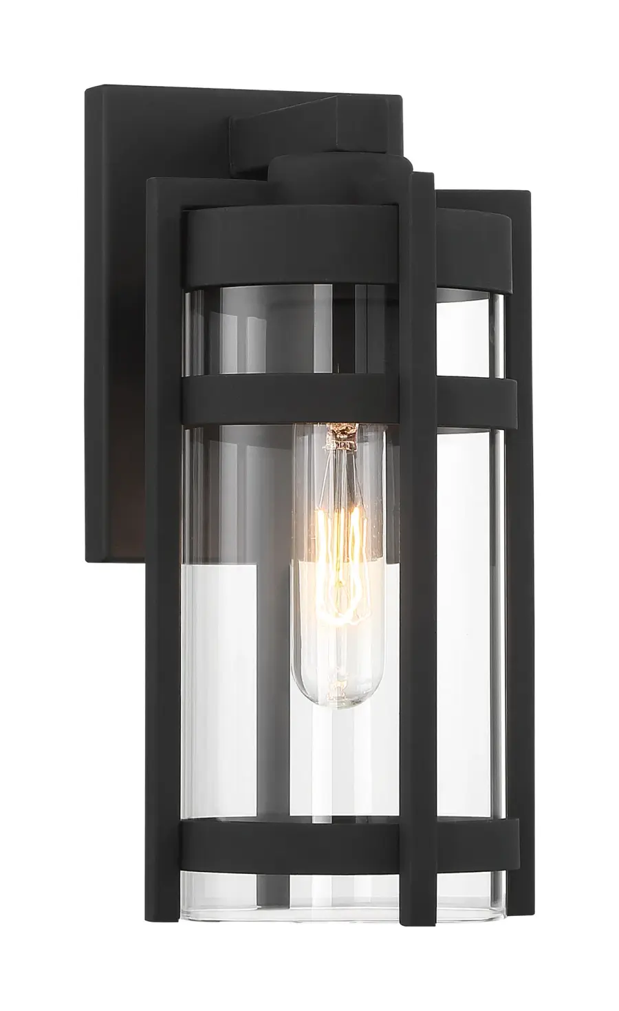 Tofino Small Outdoor Wall Lantern in Textured Black - Image 1