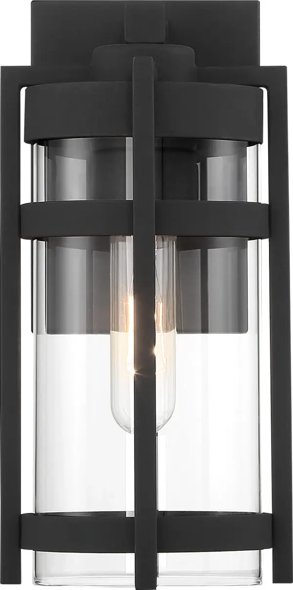 Tofino Small Outdoor Wall Lantern in Textured Black - Image 3