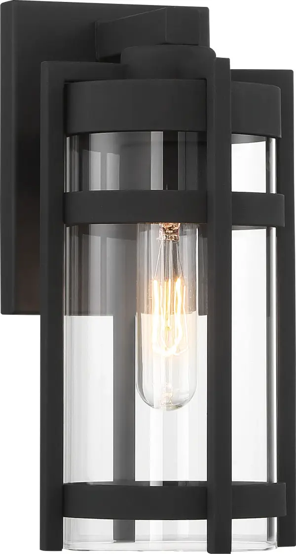 Tofino Small Outdoor Wall Lantern in Textured Black - Image 4