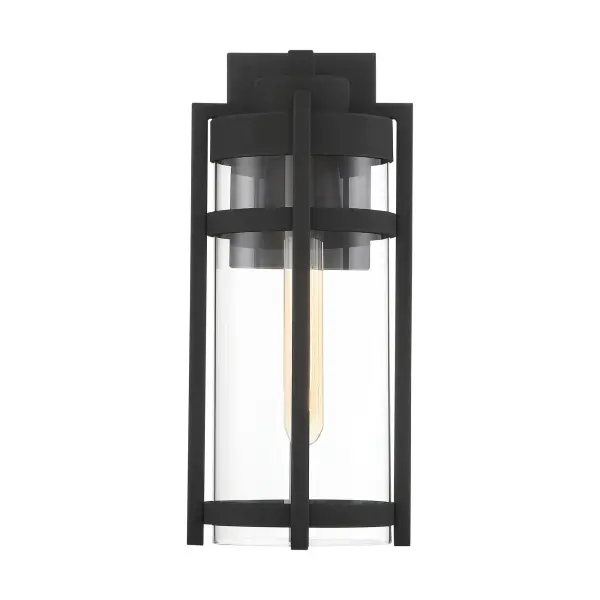 Tofino Medium Outdoor Wall Lantern in Textured Black - Image 1