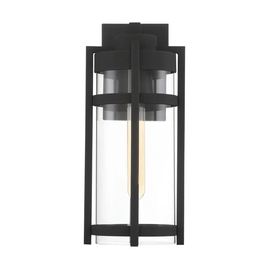 Tofino Medium Outdoor Wall Lantern in Textured Black - Image 1