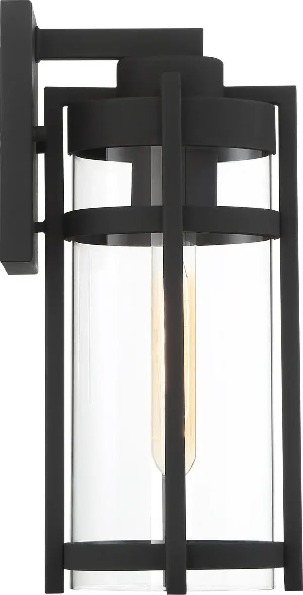 Tofino Medium Outdoor Wall Lantern in Textured Black - Image 3