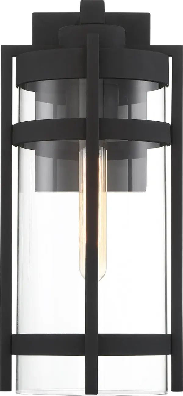 Tofino Large Outdoor Wall Lantern in Textured Black - Image 2