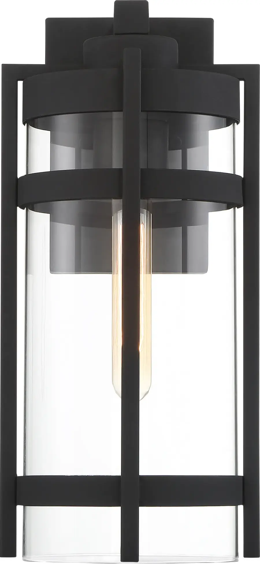 Tofino Large Outdoor Wall Lantern in Textured Black - Image 2