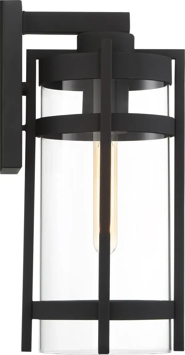 Tofino Large Outdoor Wall Lantern in Textured Black - Image 3