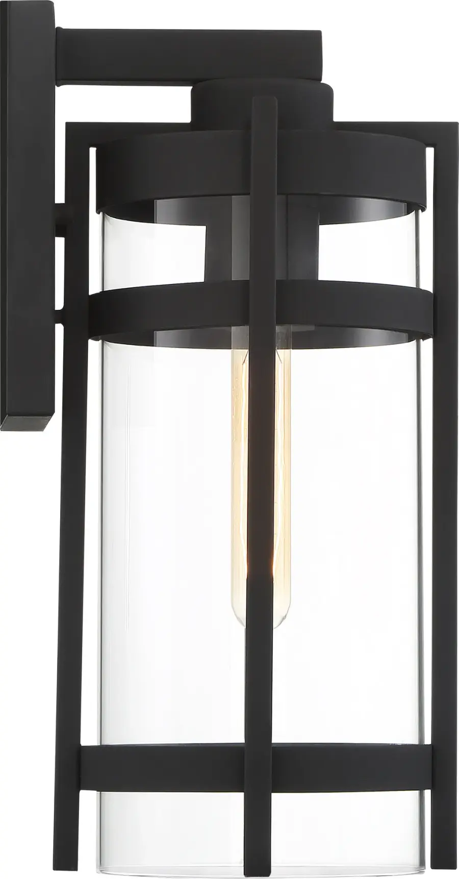 Tofino Large Outdoor Wall Lantern in Textured Black - Image 3