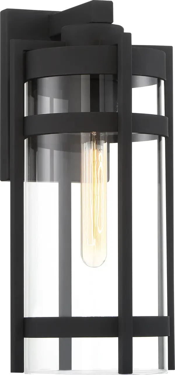 Tofino Large Outdoor Wall Lantern in Textured Black - Image 4