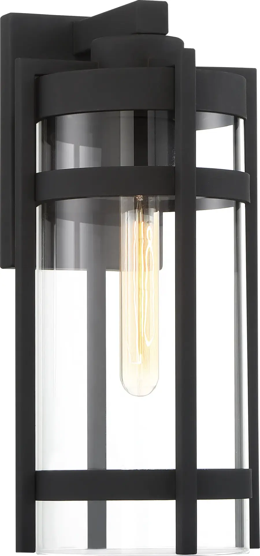 Tofino Large Outdoor Wall Lantern in Textured Black - Image 4