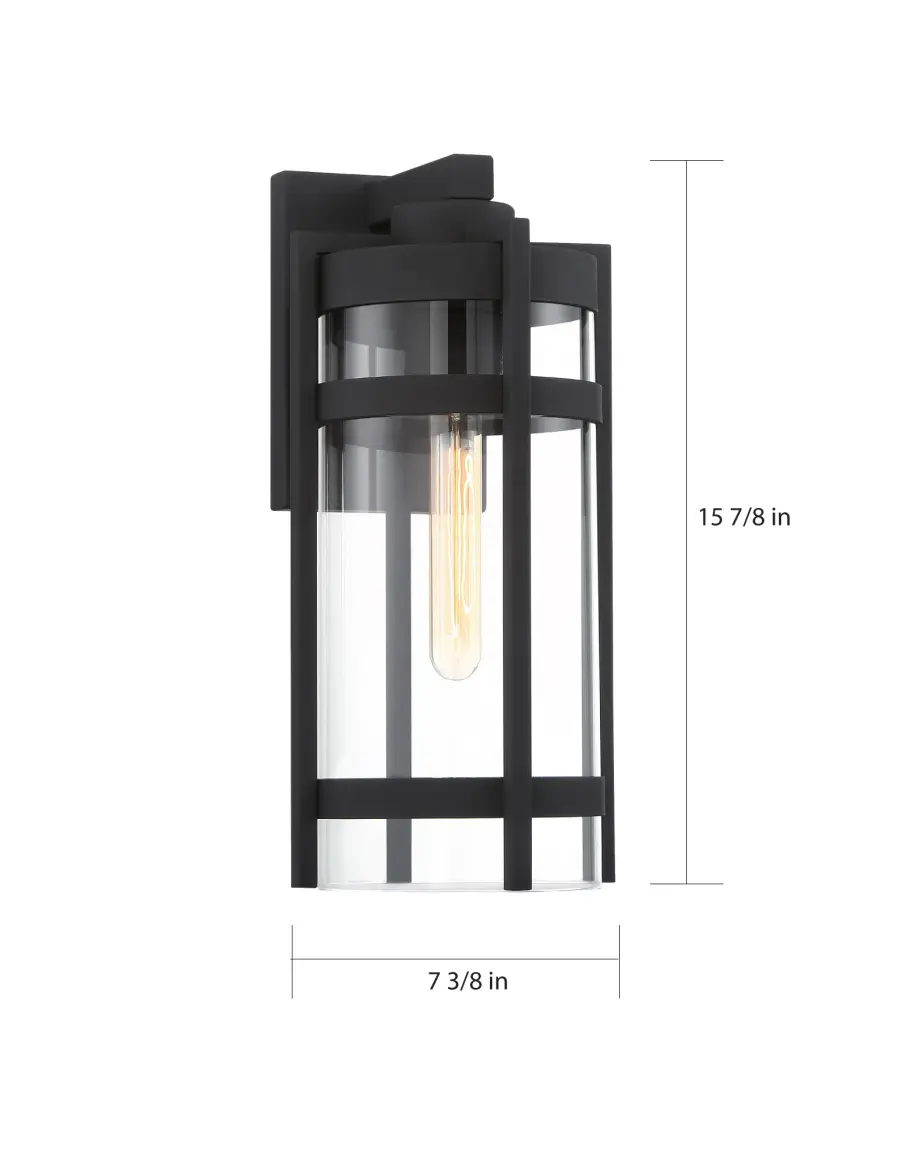 Tofino Large Outdoor Wall Lantern in Textured Black - Image 5