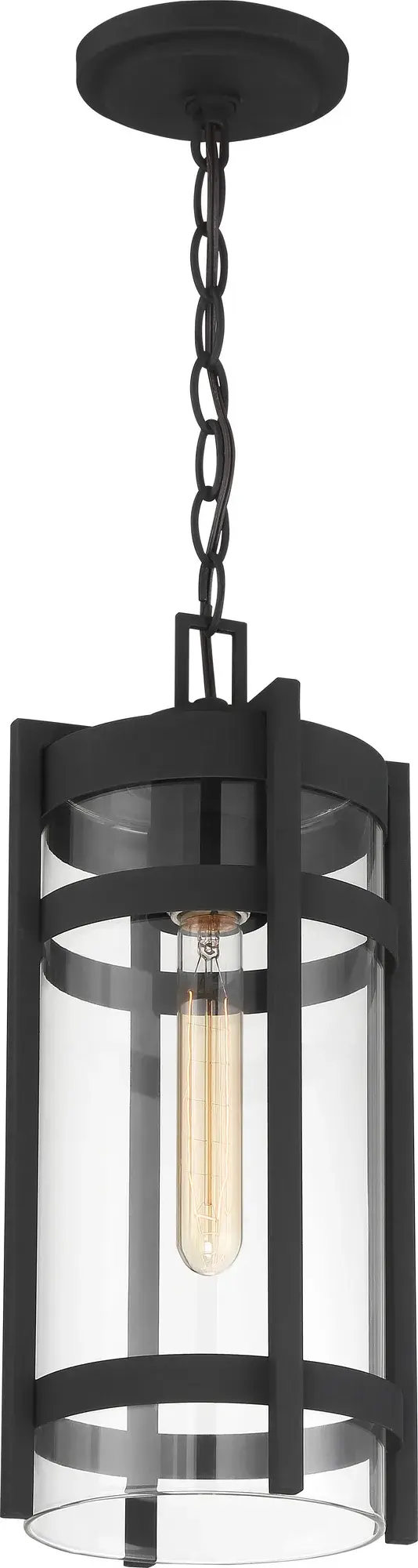 Tofino 1-Light Outdoor Hanging Lantern in Textured Black - Image 3