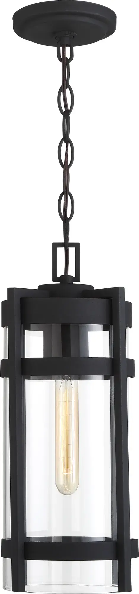 Tofino 1-Light Outdoor Hanging Lantern in Textured Black - Image 5