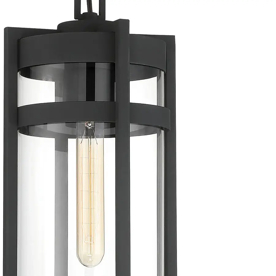 Tofino 1-Light Outdoor Hanging Lantern in Textured Black - Image 6