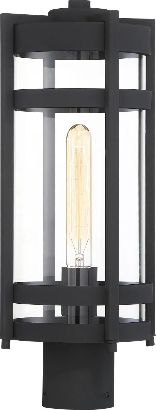 Tofino Outdoor Post Lantern - Textured Black with Clear Glass - Image 5