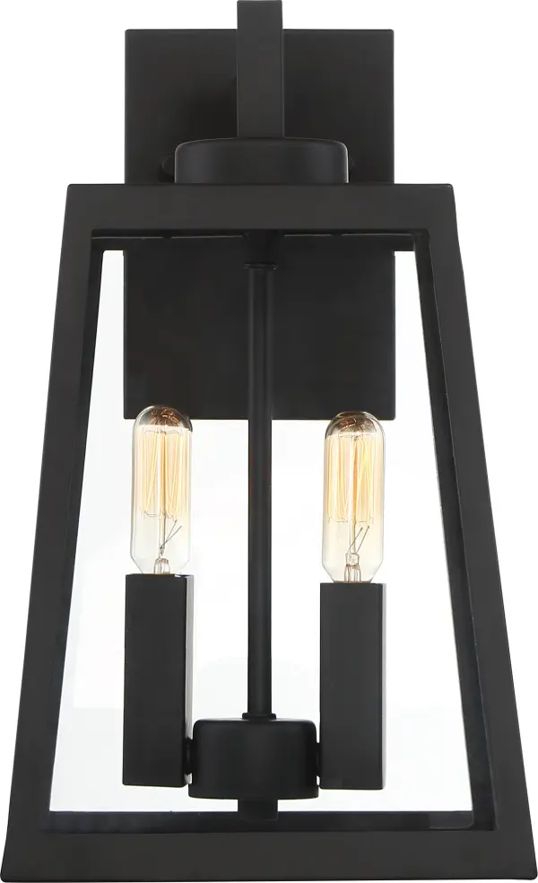 Halifax 2-Light Medium Outdoor Lantern in Matte Black - Image 2