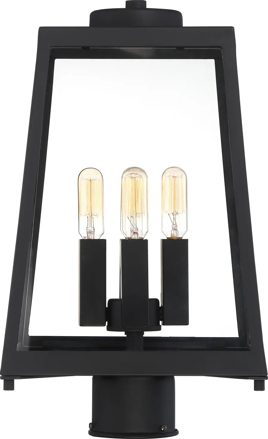 Halifax 4-Light Outdoor Post Lantern in Matte Black - Image 2