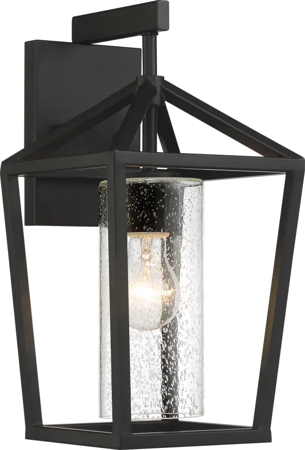 Hopewell Medium Outdoor Lantern in Matte Black - Image 1