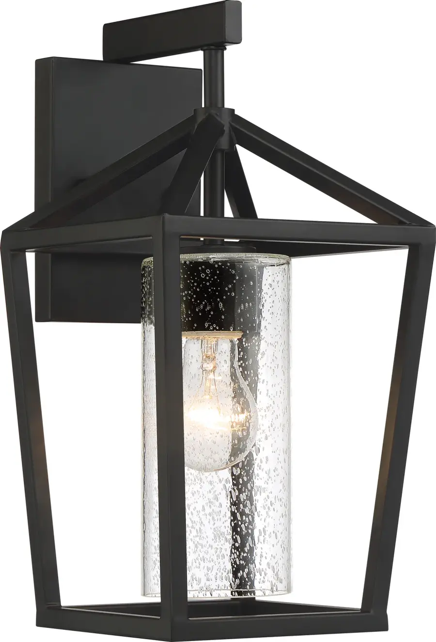 Hopewell Medium Outdoor Lantern in Matte Black - Image 1