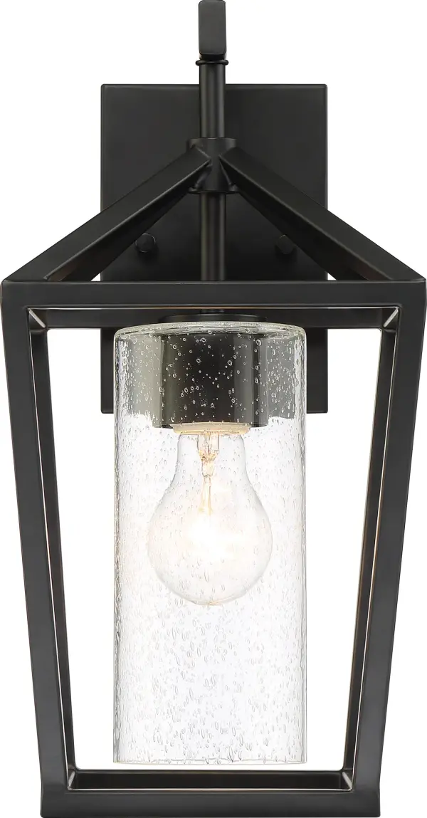 Hopewell Medium Outdoor Lantern in Matte Black - Image 2