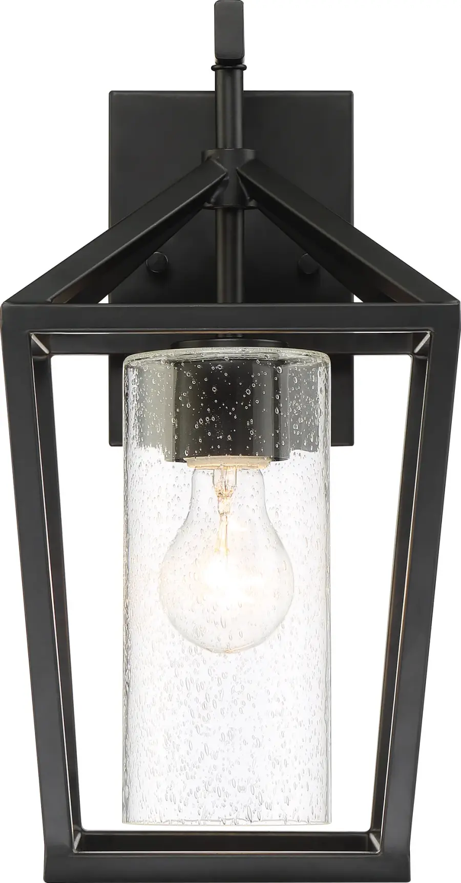 Hopewell Medium Outdoor Lantern in Matte Black - Image 2
