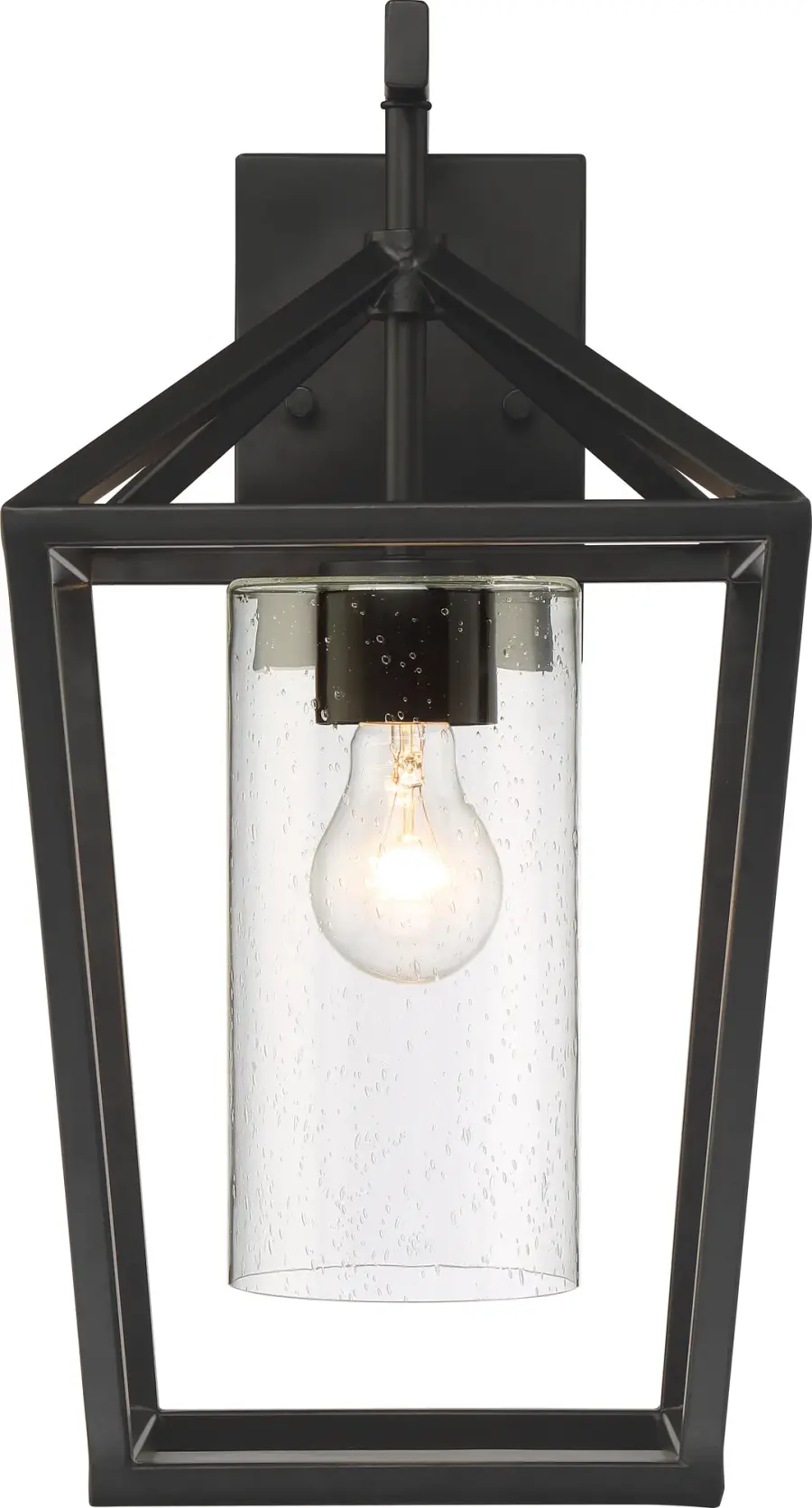 Hopewell Large Outdoor Wall Lantern in Matte Black - Image 1