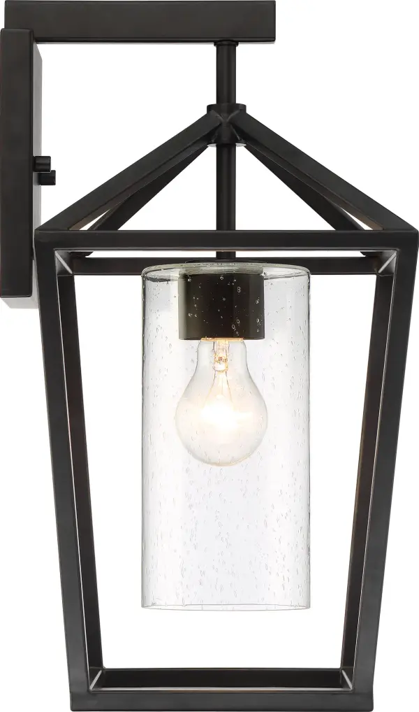 Hopewell Large Outdoor Wall Lantern in Matte Black - Image 2