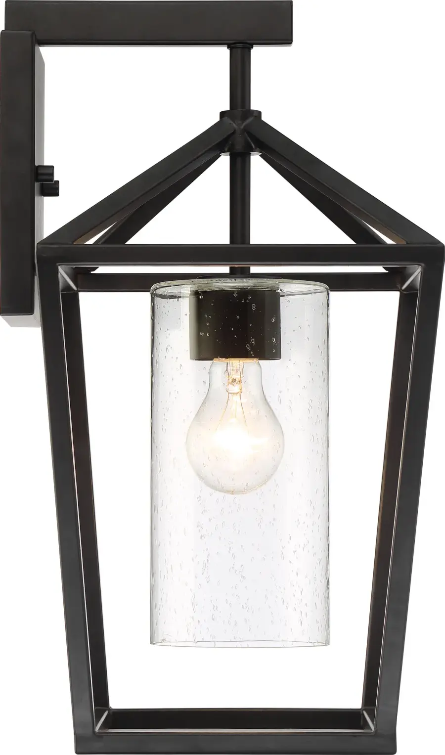 Hopewell Large Outdoor Wall Lantern in Matte Black - Image 2