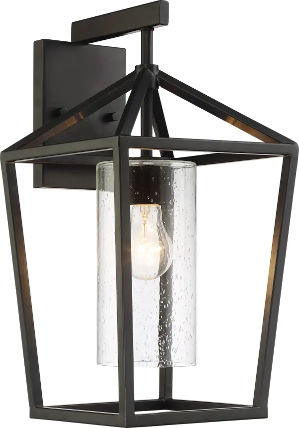 Hopewell Large Outdoor Wall Lantern in Matte Black - Image 3