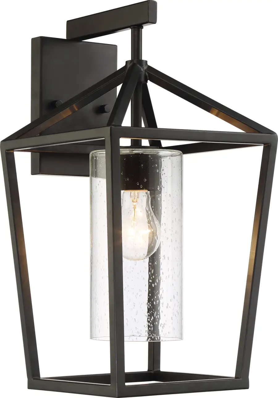 Hopewell Large Outdoor Wall Lantern in Matte Black - Image 3