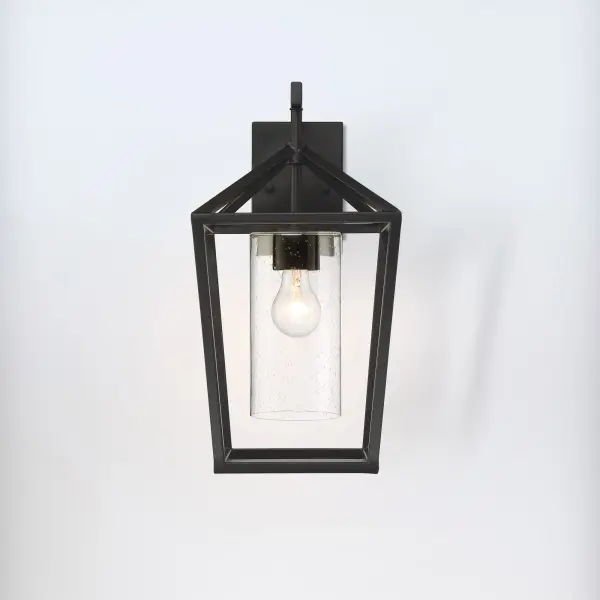 Hopewell Large Outdoor Wall Lantern in Matte Black - Image 6
