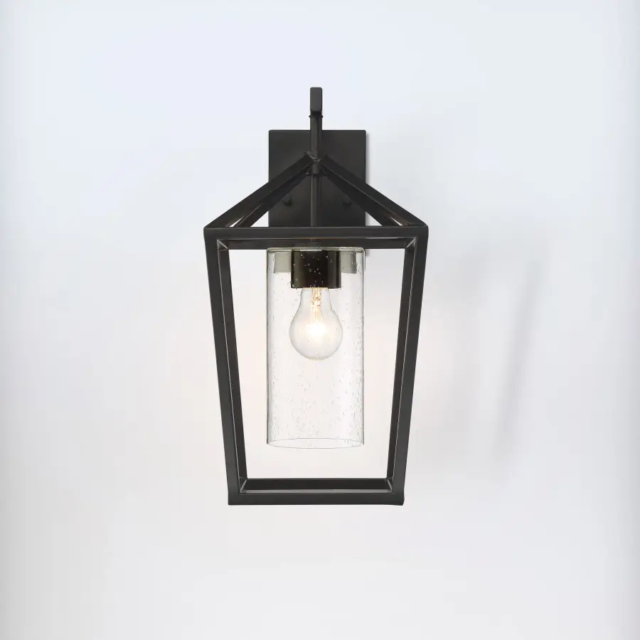 Hopewell Large Outdoor Wall Lantern in Matte Black - Image 6