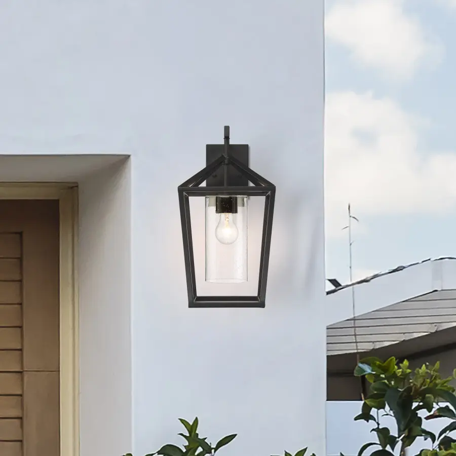 Hopewell Large Outdoor Wall Lantern in Matte Black - Image 8