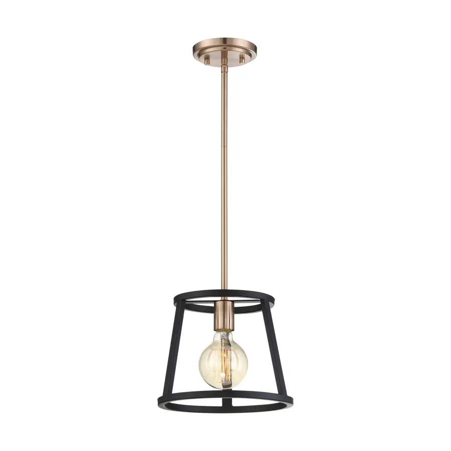 Chassis Mini Pendant - Copper Brushed Brass & Matte Black - Image 1