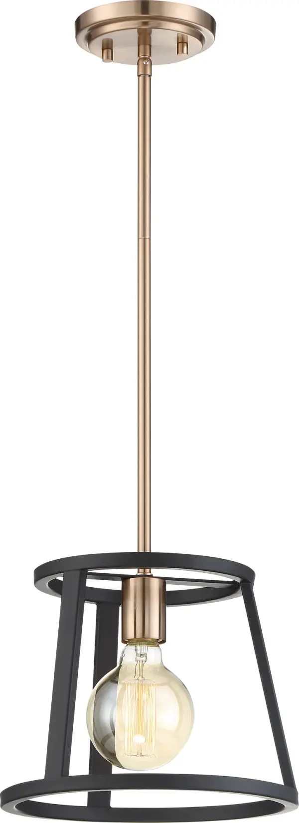 Chassis Mini Pendant - Copper Brushed Brass & Matte Black - Image 4