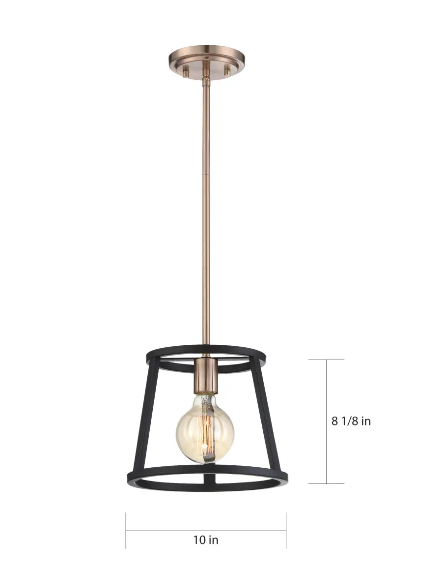 Chassis Mini Pendant - Copper Brushed Brass & Matte Black - Image 6
