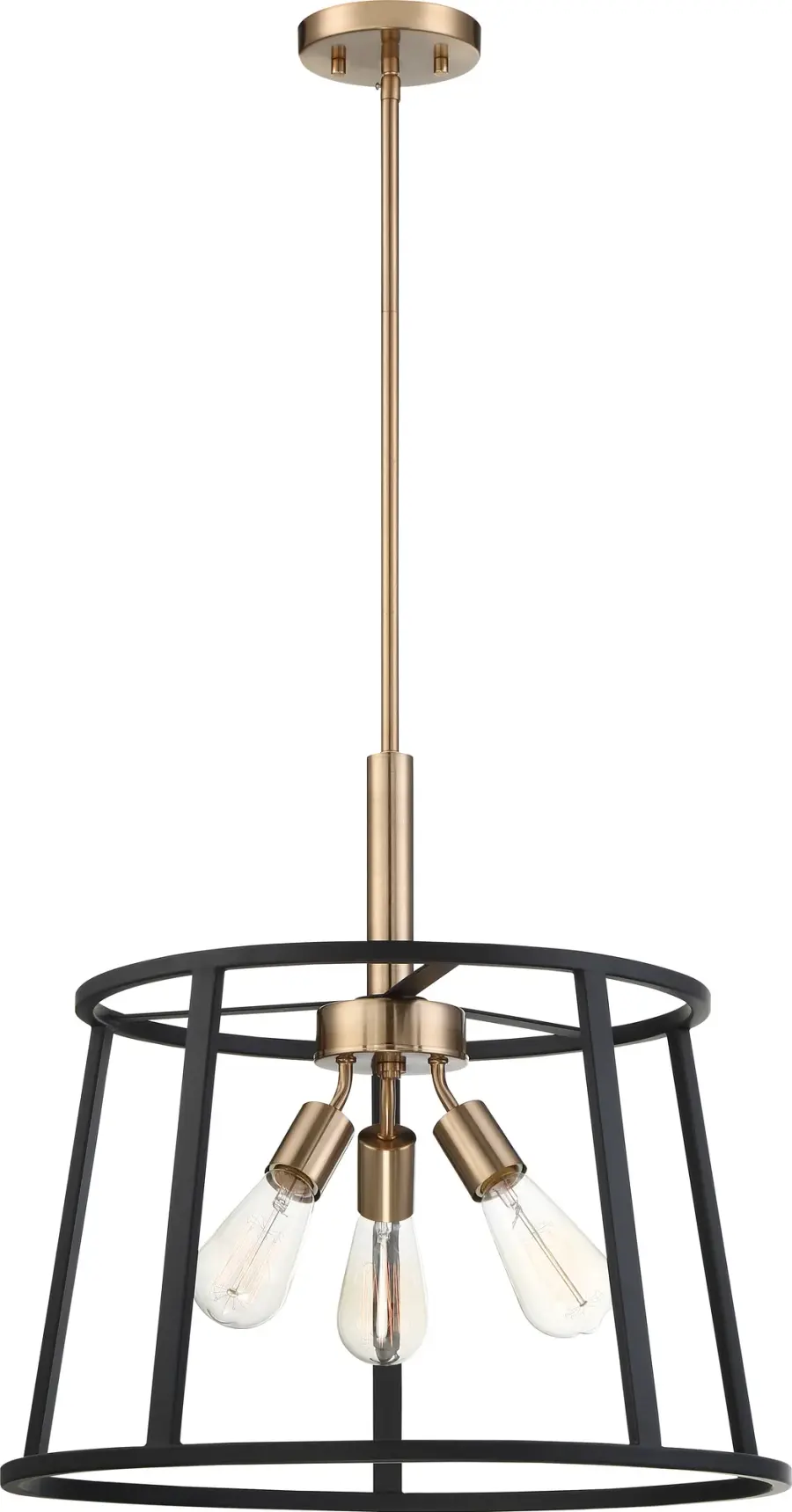 Chassis 3-Light Pendant in Copper Brushed Brass - Image 2
