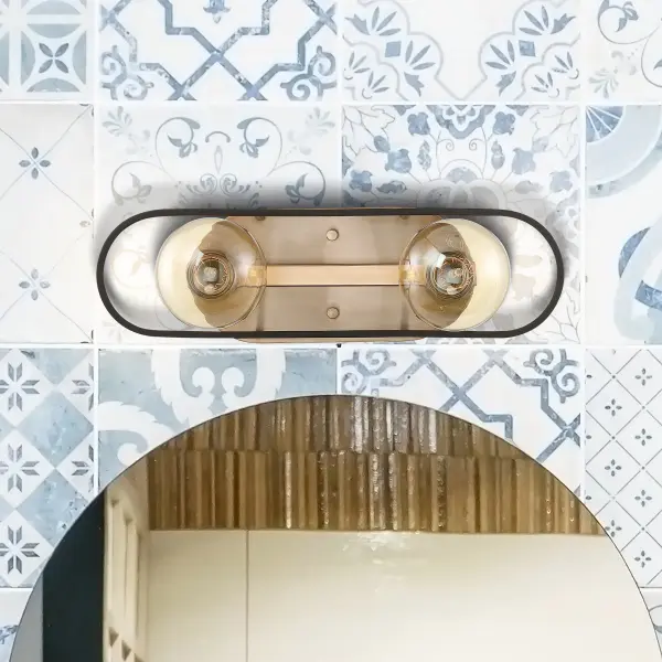 Chassis 2-Light Vanity in Copper Brushed Brass with Matte Black - Image 7