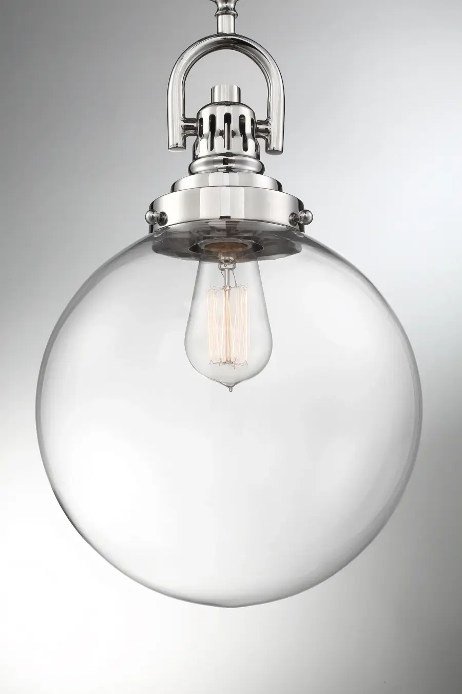 Skyloft Clear Glass Globe Pendant in Polished Nickel - Image 5