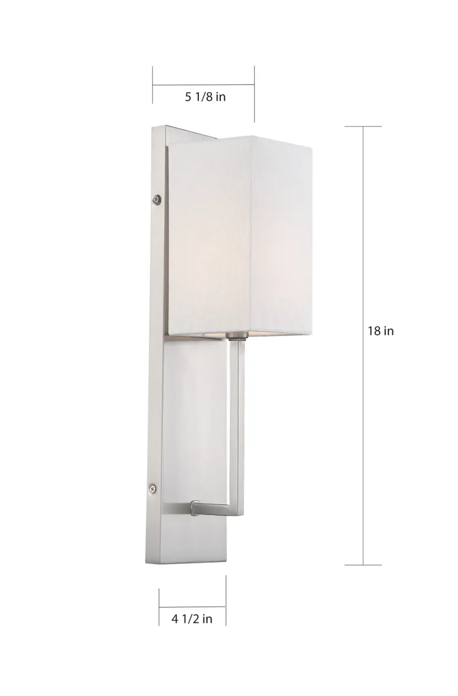 Vesey 1-Light Wall Sconce in Brushed Nickel with White Linen Shade - Image 5