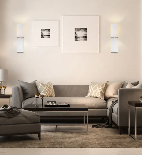 Vesey 1-Light Wall Sconce in Polished Nickel with White Linen Shade - Image 6
