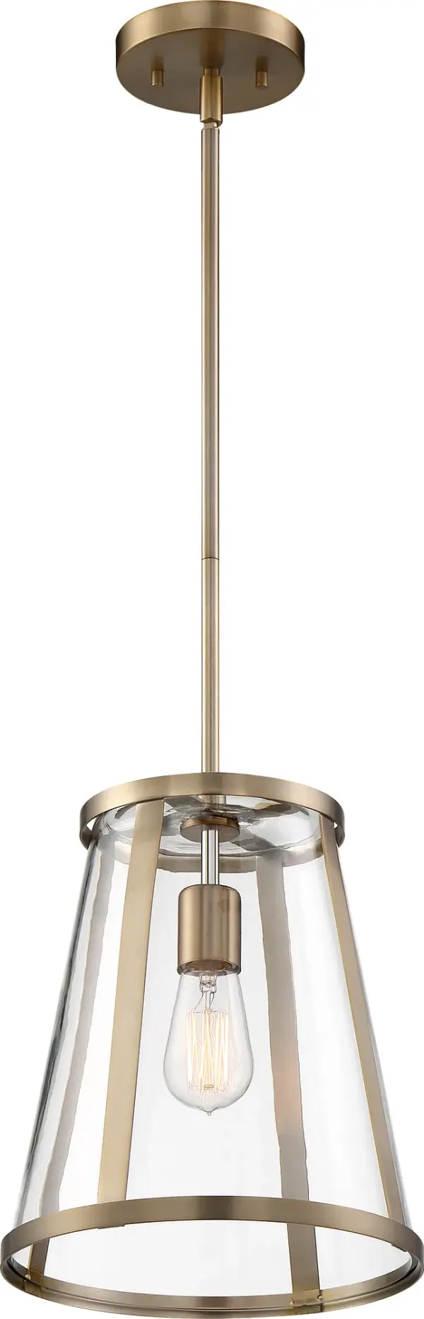 Bruge Pendant Light - Burnished Brass with Clear Glass - Image 2
