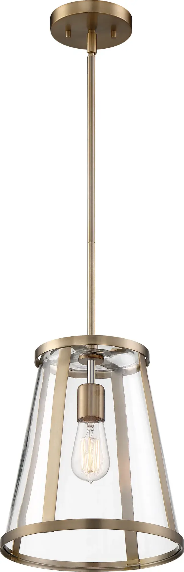 Bruge Pendant Light - Burnished Brass with Clear Glass - Image 2