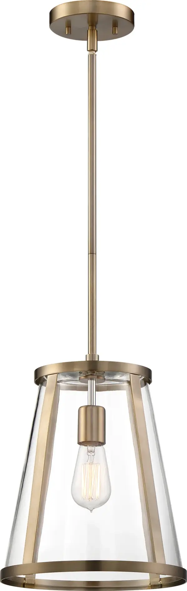 Bruge Pendant Light - Burnished Brass with Clear Glass - Image 3